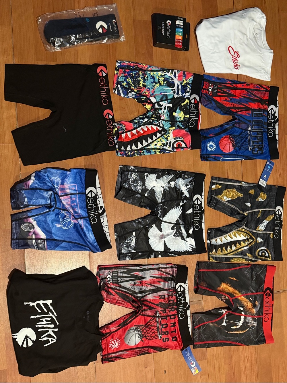 ethika Multicolor Graphic Boxer Briefs 8 pairs of NWOT SMALL BOYS SIZE t5